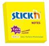 Notes extra-sticky 76 x 76mm, 90 file, stick n galben neon