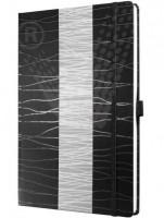Caiet lux cu elastic, coperti rigide, A4 177 x 260mm, 97 file, Conceptum purist waves design dictando