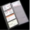 Clasor pentru carti de vizita Flaro, negru, 80 pozitii, 120x250mm, coperti PVC