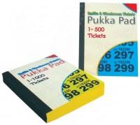 Caiet tichete, 140 x 102mm, 500 tichete tombola/garderoba - PUKKA Raffle tickets - culori asortate