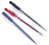 Pix cu mecanism, BIC, BU2, de unica folosinta,corp plastic,transparent,vf.0.3mm, albastru