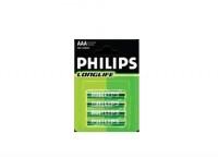 Baterii Philips Long Life  R03, AAA, 4 buc/blister