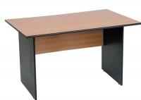 Birou Office Line, pal stejar+negru, 120x60x75 cm