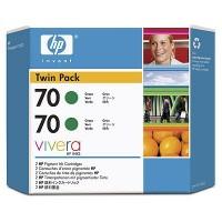 PACK 2 CARTUS GREEN NR.70 130ML CB348A ORIGINAL HP DESIGNJET Z2100