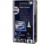 Set curatare monitoare TFT-LCD spray 250ml plus 1 laveta Mikrofiber Vileda-, RONOL Duo-Clean"