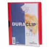 Dosar Durable DuraClip- Color, capacitate 30 de coli, semitransparent, rosu