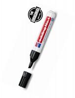 Marker permanent, Edding, No1, corp aluminiu, alb, capac in culoarea scrierii,vf.retezat, 1-5mm,alb