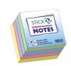 Stick notes cub color, 76 x 76 mm, 400 file, hopax - 4 culori pastel