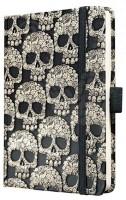 Caiet lux cu elastic, coperti rigide, A6 95 x 140mm, 97 file, Conceptum vintage skull design dictando