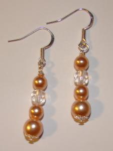 Cercei din perle de sticla, model Gea018