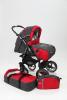 Carucior baby merc junior plus charcoal grey-red bm3995