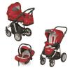 Carucior 3 in 1  Baby Design LUPO COMFORT Red BS2725