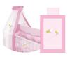 Set lenjerie patut 8 piese cu broderie dragonfly pink