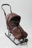 Sanie Baby Merc TELESCOPIC + HOOD Black Brown BM4955