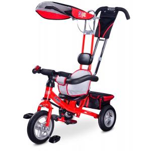 Tricicleta cu maner si roti gonflabile Caretero Toys DERBY Red AM4538
