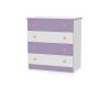 Comoda lemn cu 4 sertare Bertoni White-Purple ER1830