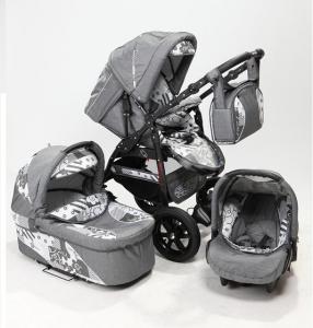 Carucior 3 in 1 Baby Merc Q7 Limited Edition Grey BM4001