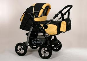 Carucior Baby Merc Junior Black-Yellow BM1865