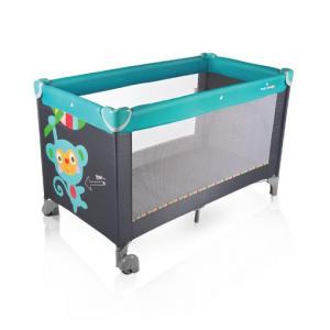 Patut pliabil Baby Design SIMPLE Turquoise Monkey BS2771