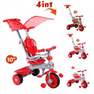 Tricicleta Baby Trike 4 in 1 DELUXE Red KR4496