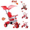 Tricicleta baby trike 4 in 1 deluxe red kr4496