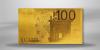 Bancnota 100 eur in aur de 24 de carate limited edition