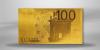 Bancnota 100 eur in aur de 24 de carate limited edition