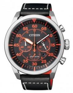 CITIZEN, ECO-DRIVE CA4210-08E CHRONO BLACK ORANGE, ceas barbatesc