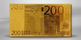 BANCNOTA 200 EUR IN AUR DE 24 DE CARATE LIMITED EDITION