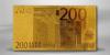 Bancnota 200 eur in aur de 24 de carate limited