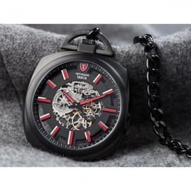 DETOMASO TASCA Skeleton Pocket Watch Black,   DT2050-A, Ceas de buzunar