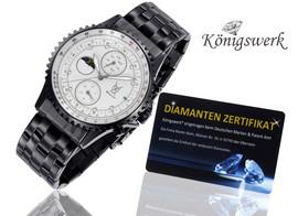 KONIGSWERK  ARGOS DIAMOND WHITE  cu  8 DIAMANTE AUTENTICE ceas barbatesc