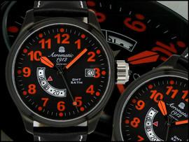 Aeromatic 1912, SWISS DEFENDER WORLD TIME WATCH - A1324 -  5 ATM ceas barbatesc