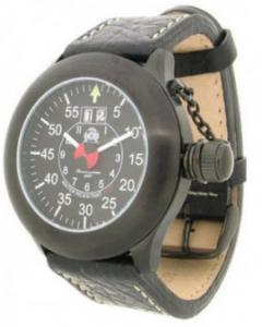 Tauchmeister 1937, German U-Boot BIG DATE Military RETRO Black Observer  T0087A, 50 ATM ceas barbatesc