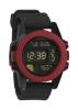 Nixon unit a-197-1307 dark red black ano, alarm,