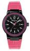 Ferragamo salvatore f53sbq68r09-sb22, black ip pink rubies watch,
