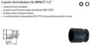 Cap  cheie tubulara de IMPACT 1/2''  16 mm UNIOR