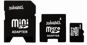 16GB takeMS MicroSDHC Card (class 6) 2 in 1(88668)