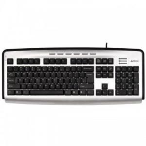 KL-23M A4TECH X-Slim Keyboard PS/2( Silver/Black)