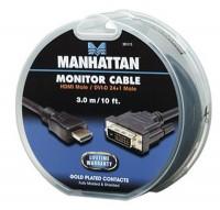 Cablu Monitor HDMI Male - DVI-D Male Manhattan 391115