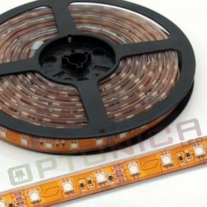 Banda LED - 60 diode SMD/metru (4.8W) - lumina ROSIE (rola - 5m)