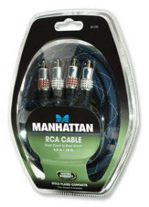 Cablu Audio dublu RCA  Manhattan 361200