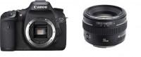 Aparat foto DSLR Canon EOS 7D body - 18 MPx, LCD 3 inch, 8 fps, LiveView, filmare Full HD + EF 50mm 1.4