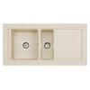 Chiuveta teka aura 60b tg 1 1/2b 1d inox tegranit topasbeige