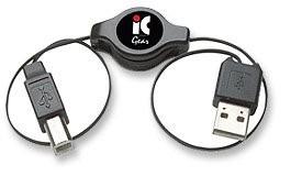 Cablu USB A la B retractabil Manhattan 365819