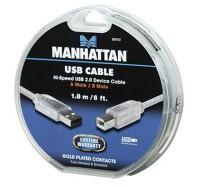 Cablu USB A male -  B male Manhattan 390163