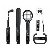 Kit sportiv culoare neagra Grand Slam pentru Wii