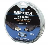 Cablu USB A male - mini B male Manhattan 390354