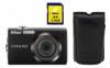 Aparat foto Nikon CoolPix S3000 negru + Husa Nikon + Card SD Nikon 2GB