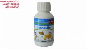 Osteomin=calciu Lichid pachet de 10 flacoane de 100 ml cu min 12% Calciu+Fosfor lichid